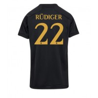 Camisa de Futebol Real Madrid Antonio Rudiger #22 Equipamento Alternativo Mulheres 2023-24 Manga Curta